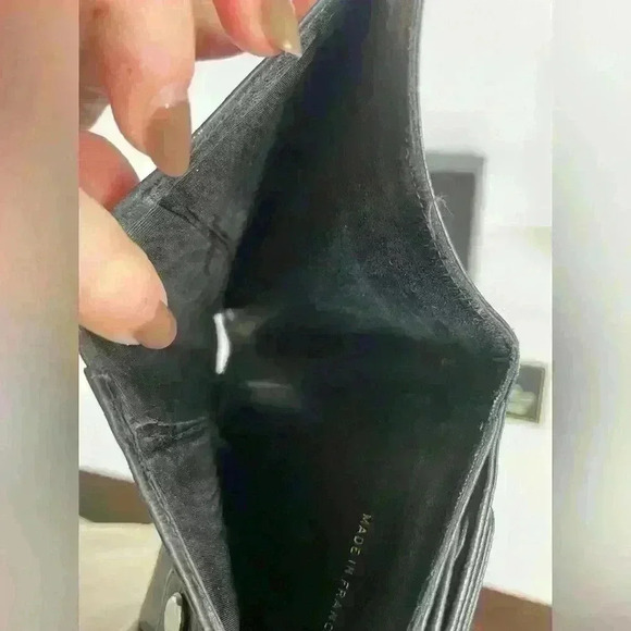 Authentic CHANEL CC Logo Coin Case Wallet Caviar Skin Leather Black Vintage - Picture 9 of 16